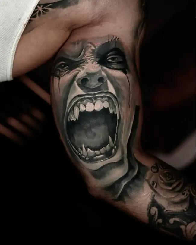 Black Gray Gorilla Tattoo at New Wave Body Art Studio
