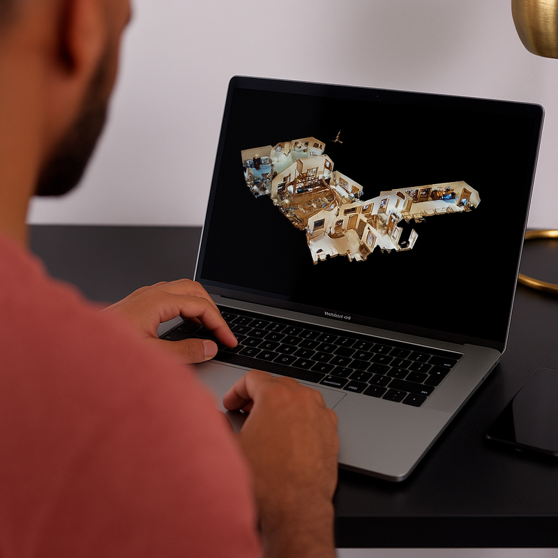 3D model viewer on laptop