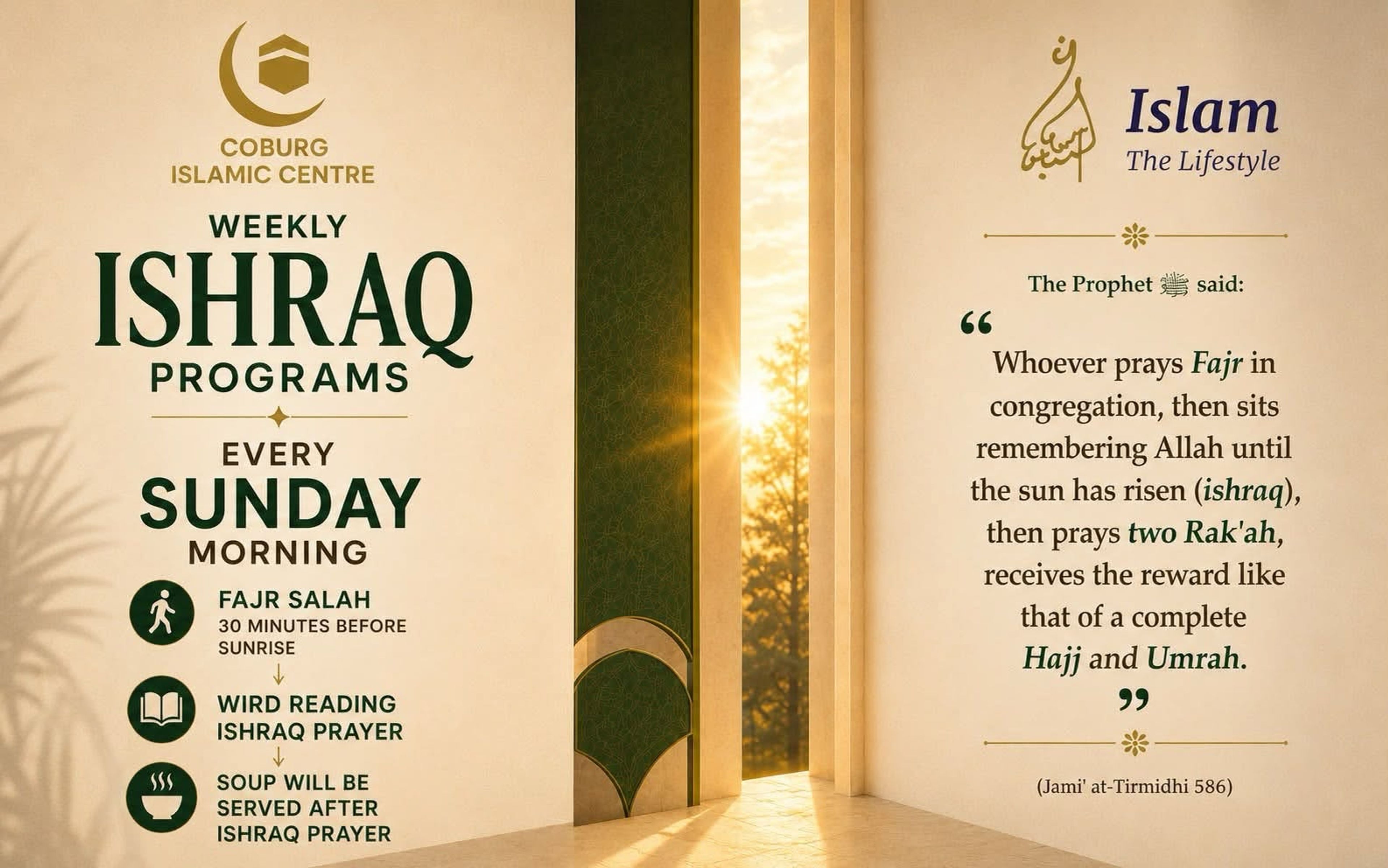 Weekly Ishraq Programs