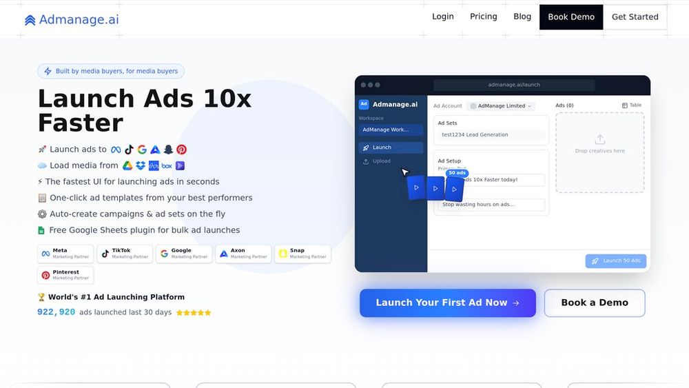 Screenshot of AdManage.ai