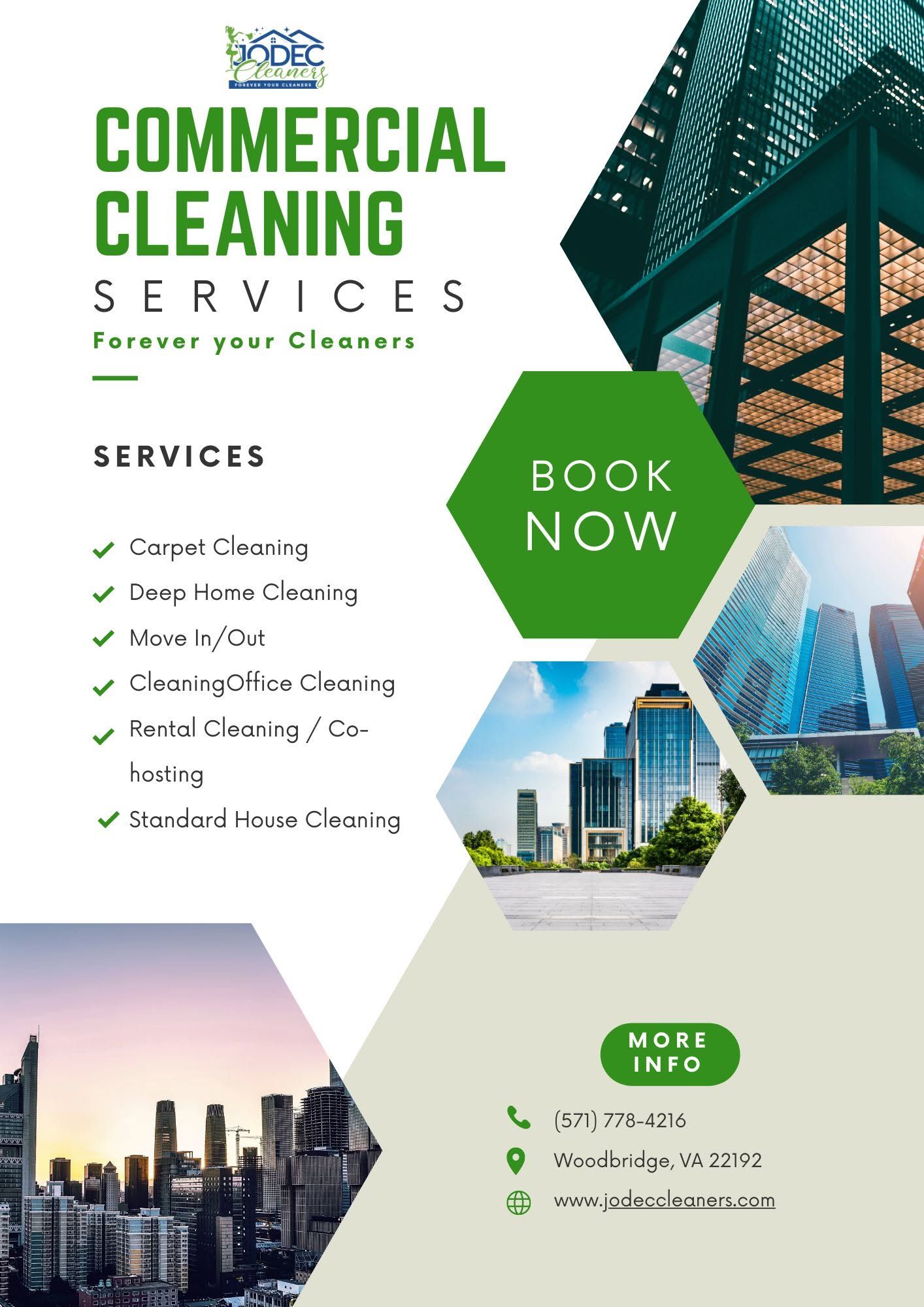 Jodec Cleaners commercial cleaning services for Northern Virginia retail and business spaces