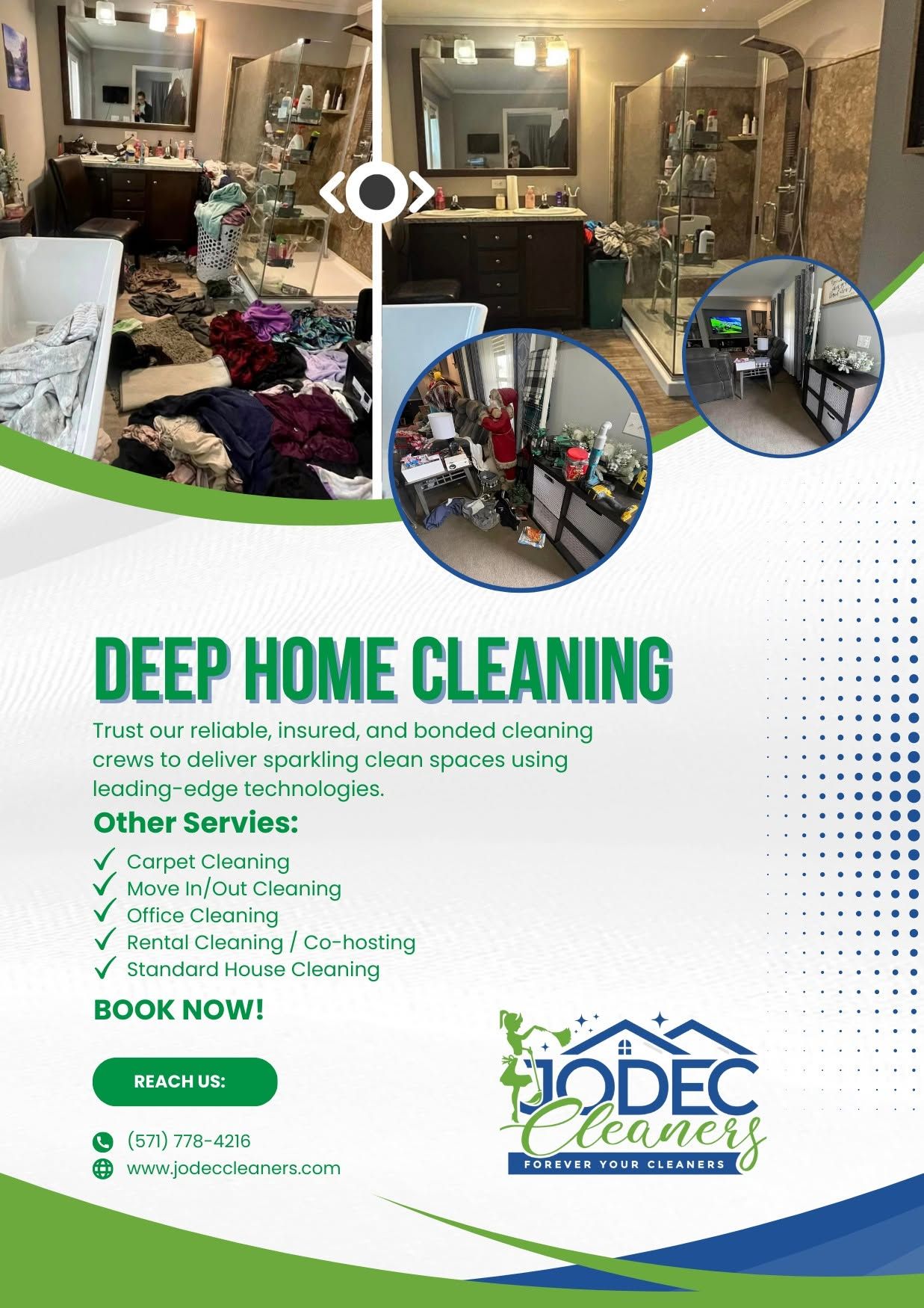 Deep cleaning a Northern Virginia home to walkthrough standard before move-out
