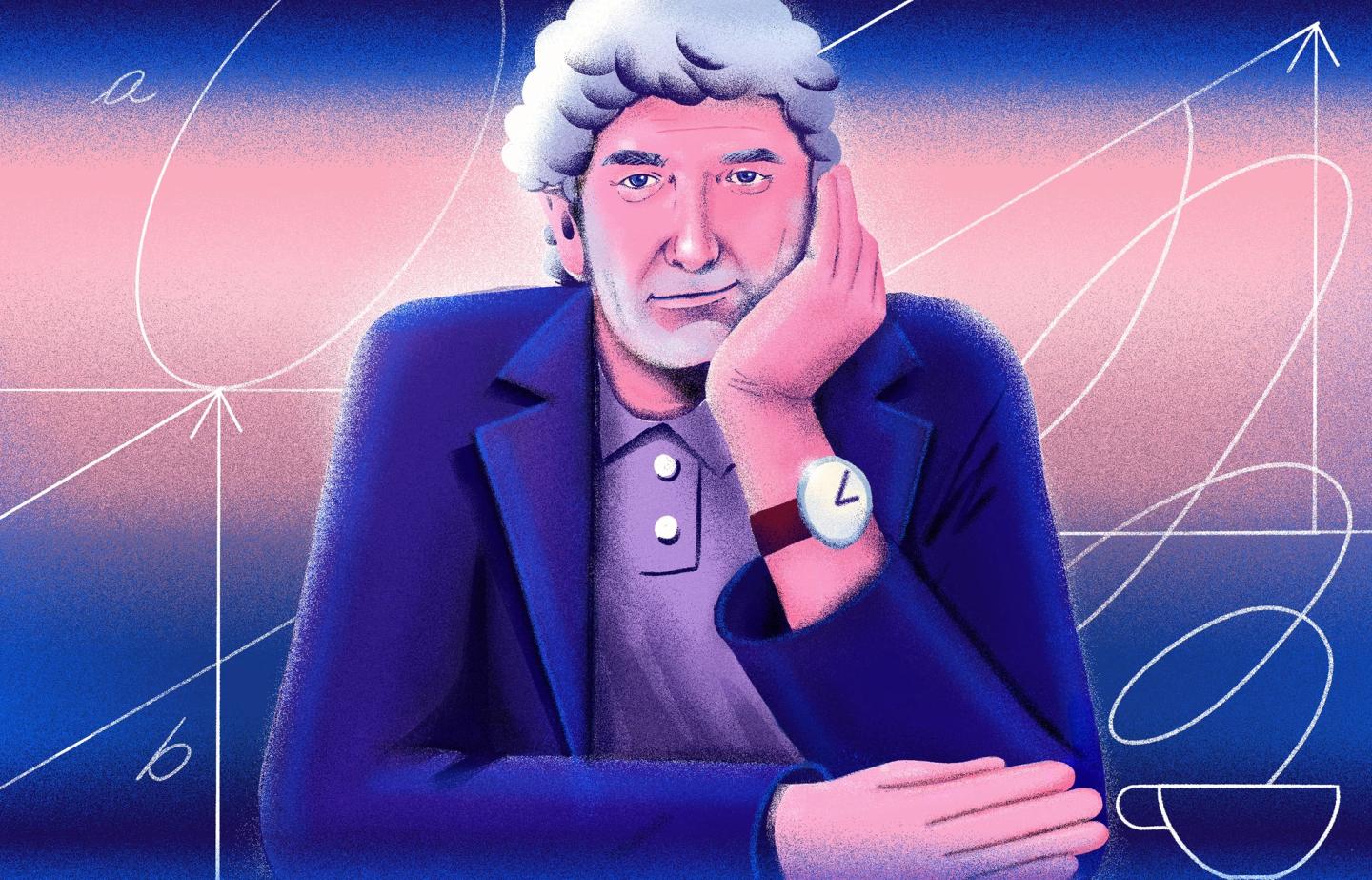 Portrait Illustration of Hartmut Esslinger. 