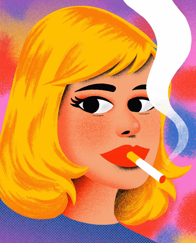 Smoking Girl. Hildegard Knef.