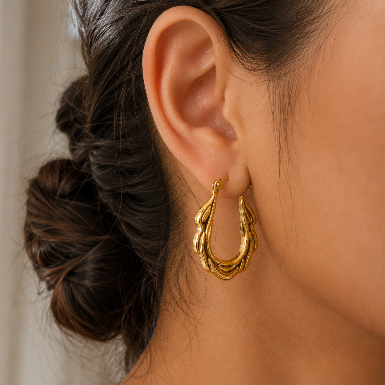 Sculpted Hoop Earrings