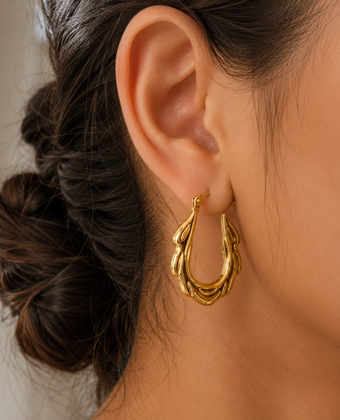 Sculpted Hoop Earrings