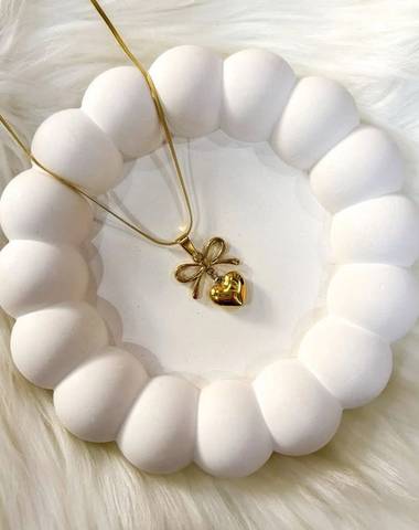 Heart Bow Chain Pendant