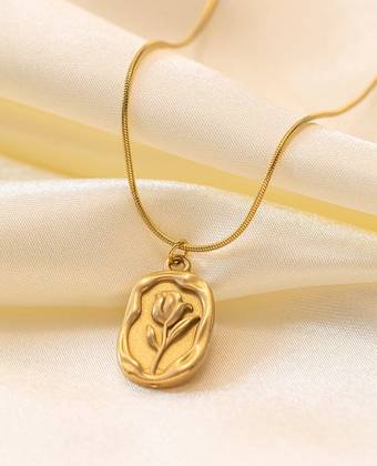 Golden Tulip Bloom Pendant