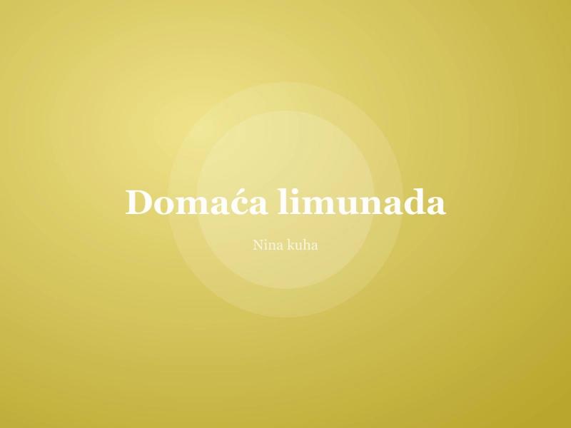 Domaća limunada s medom i mentom