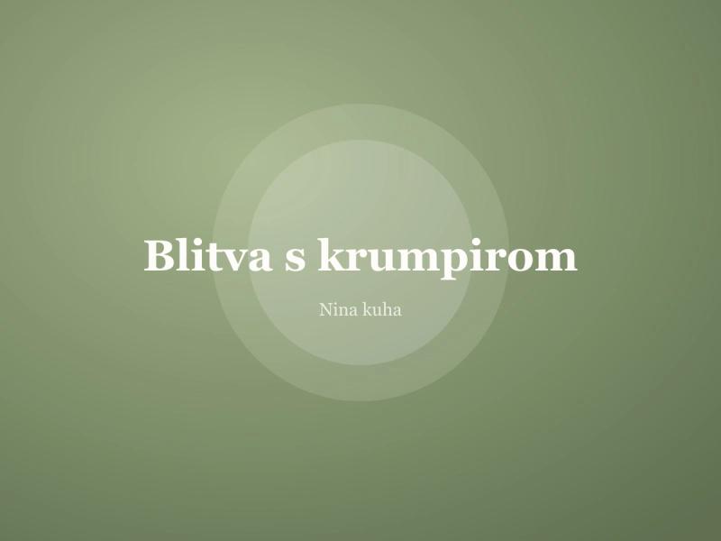 Blitva s krumpirom