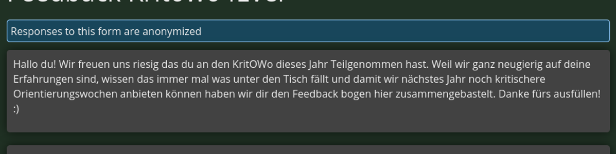 Feedback KritOWo 2025