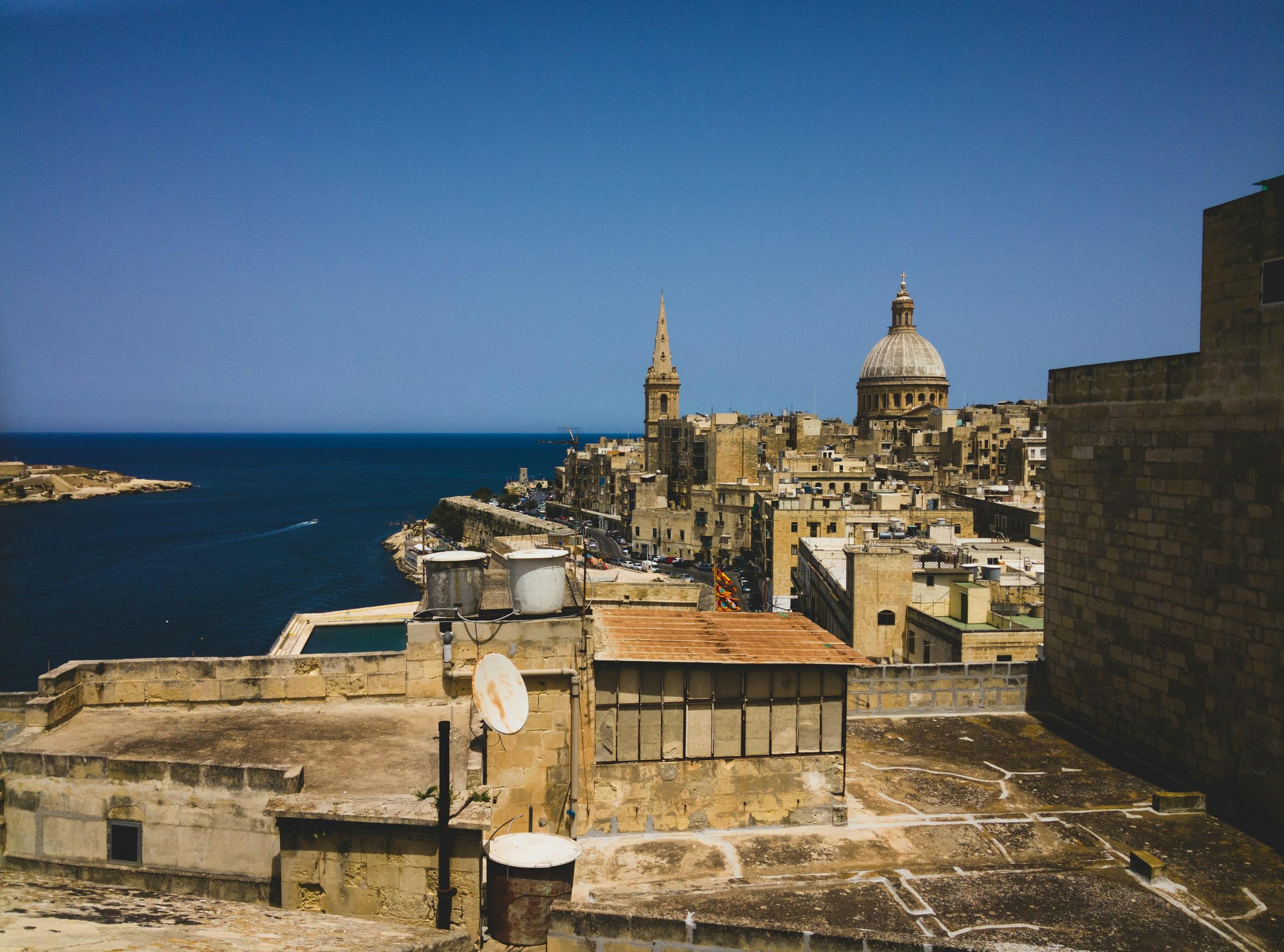 Malta Valeta pogled na grad i more