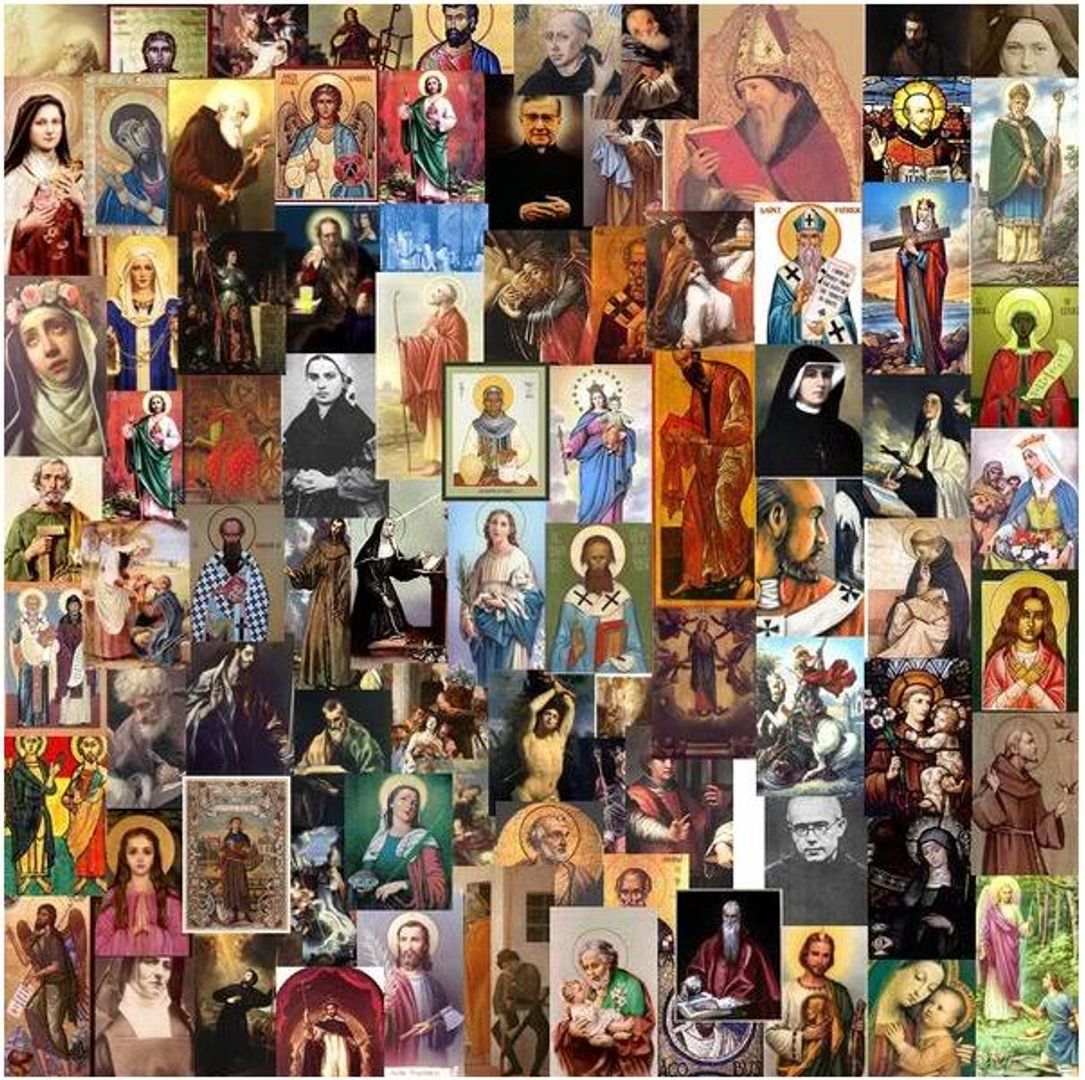 Collage van heiligen