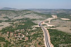 De A1 snelweg Zagreb-Split-Dubrovnik