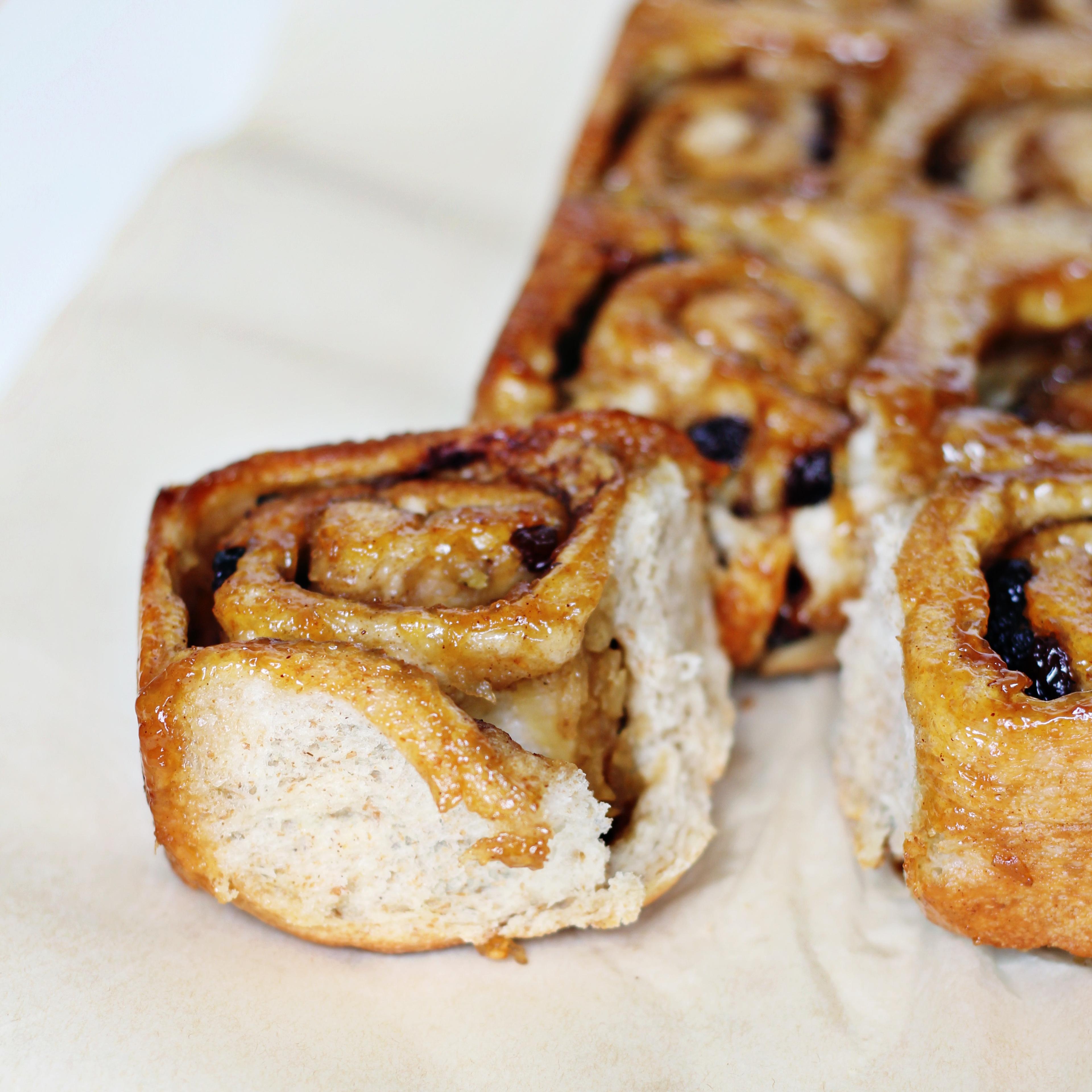 Apple Honey Whole Wheat Cinnamon Buns