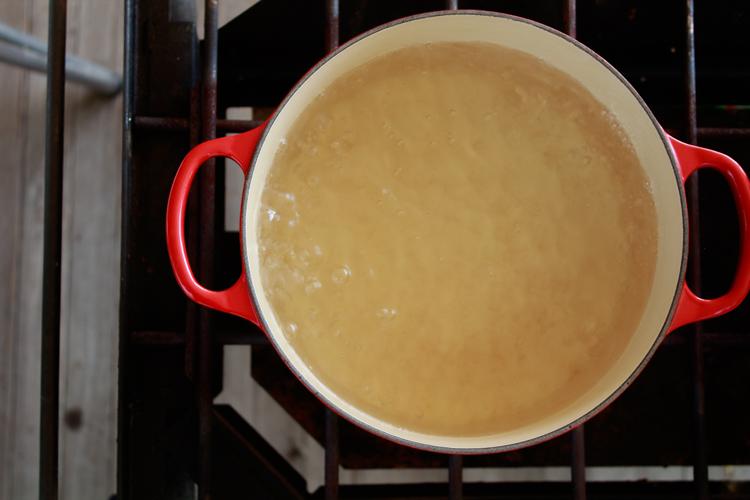 Boiling blanching pot