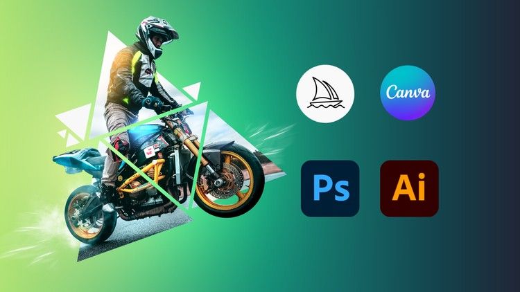 Learn Modern Graphic Design With AI Adobe Midjourney Canva