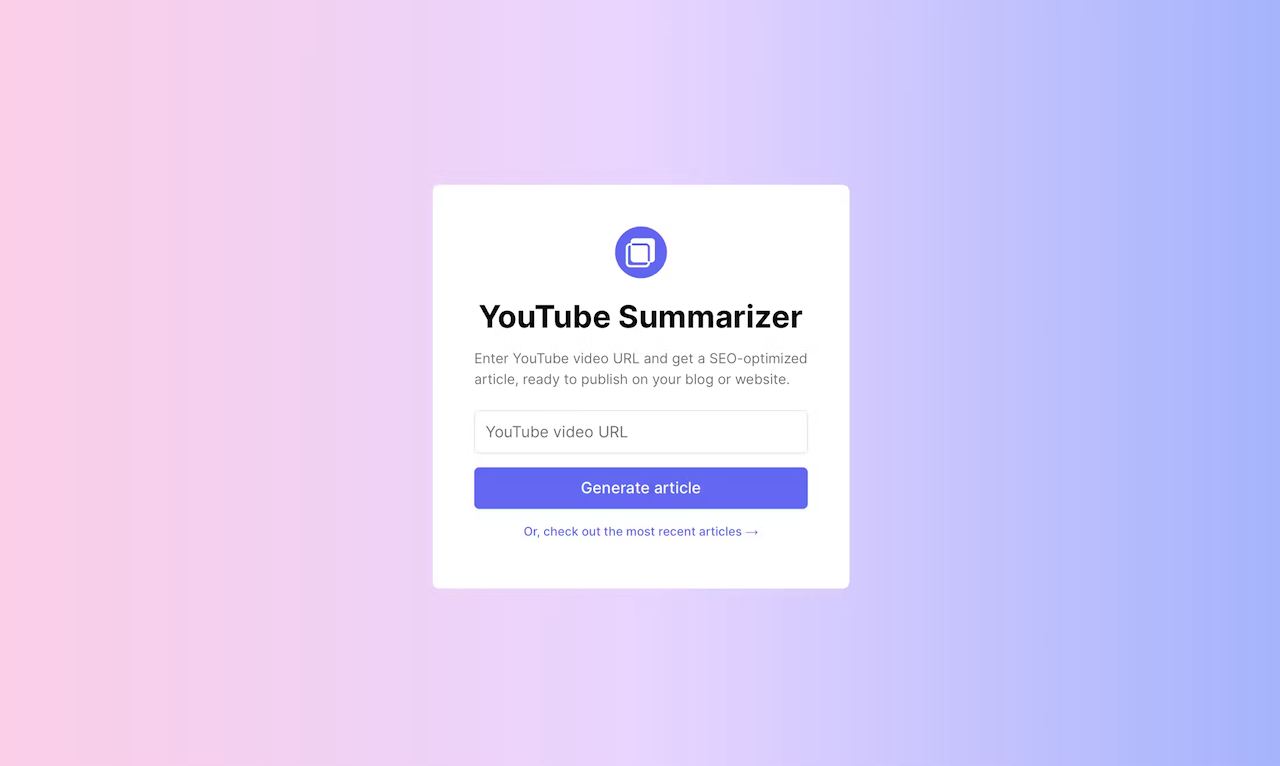 YouTube Summarizer