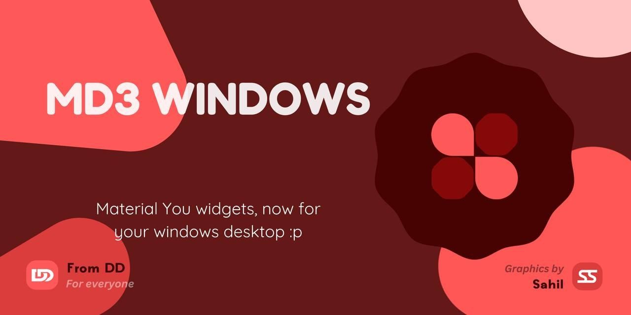 MD3 Windows, transform your desktop into a beautiful and user-friendly environment