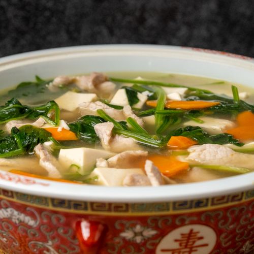 Spinach Tofu Soup (่ ่่ฑ่
ๆนฏ)