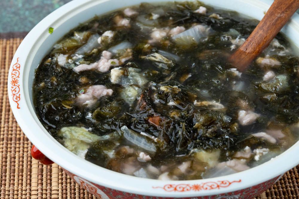 Dried store seaweed soup