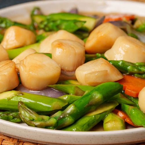 Scallops & Asparagus Stir-fry (่็ญ็ๅธถๅญ)