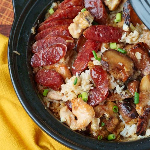 Cantonese Clay Pot Rice With Chinese Sausage Recipe