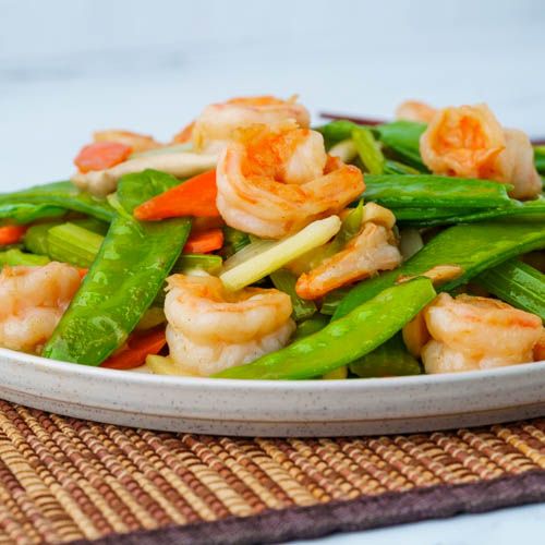 Shrimp & Snow Pea Stir Fry (่ฆไป็้ช่ฑ)