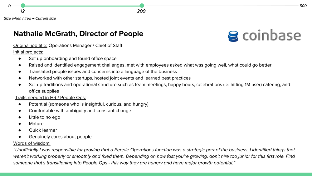 How to Hire for HR · recovered 19-slide presentation, slide 5 of 19: Nathalie McGrath