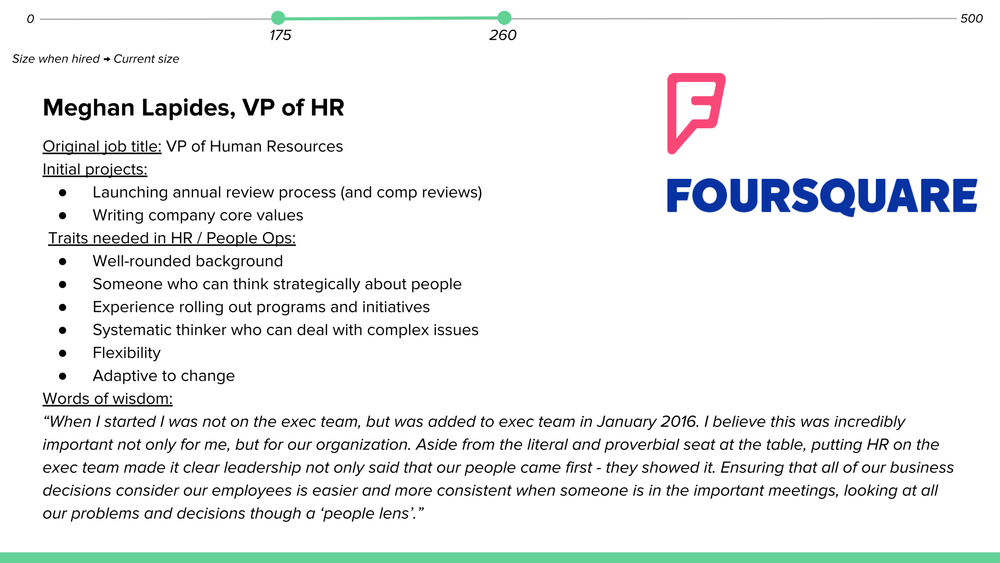 How to Hire for HR · recovered 19-slide presentation, slide 16 of 19: Meghan Lapides