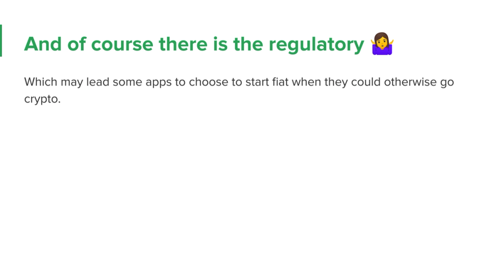 Crypto, Social? · recovered 19-slide presentation, slide 18 of 19: Regulatory uncertainty