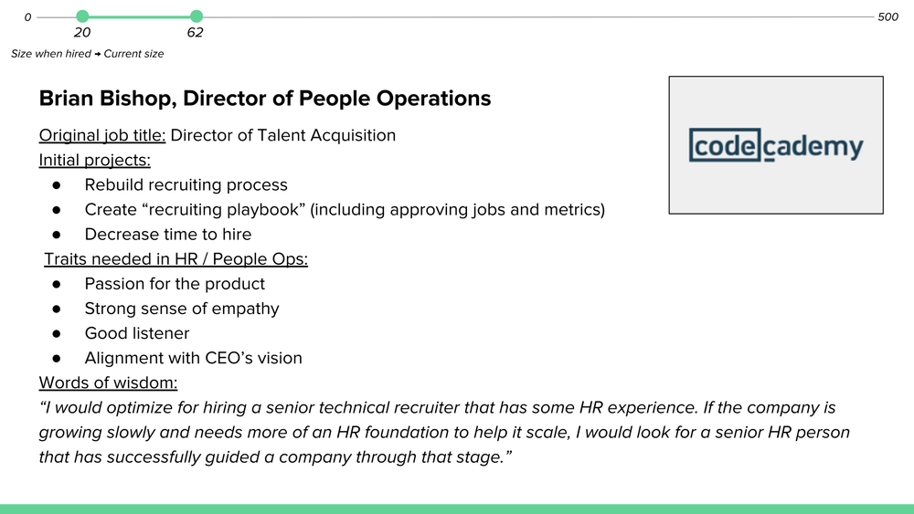 How to Hire for HR · recovered 19-slide presentation, slide 8 of 19: Brian Bishop