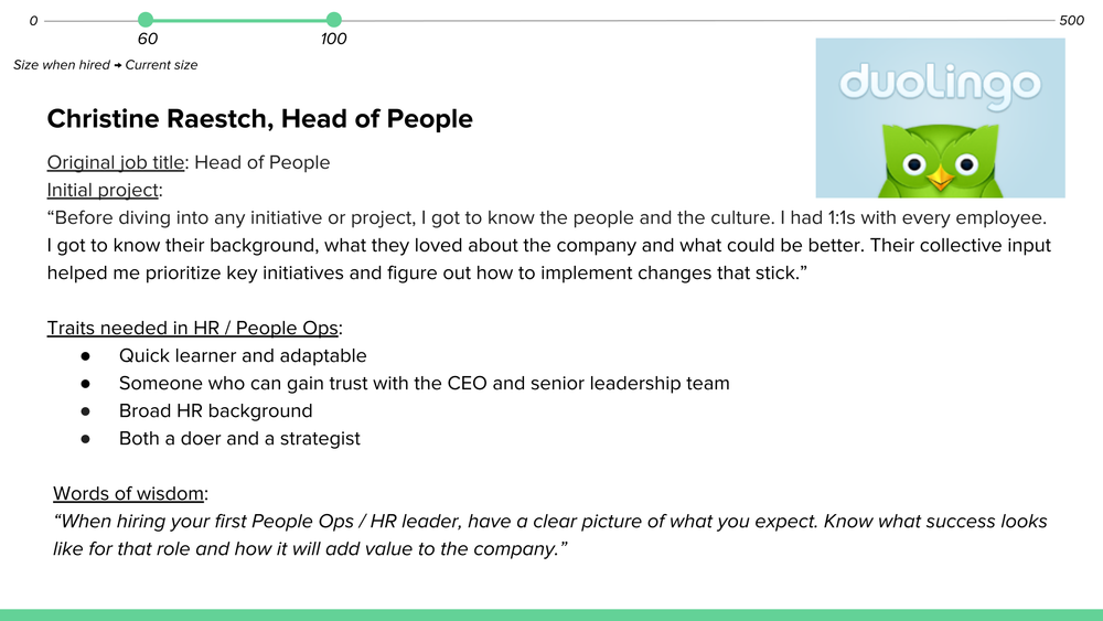 How to Hire for HR · recovered 19-slide presentation, slide 13 of 19: Christine Raestch