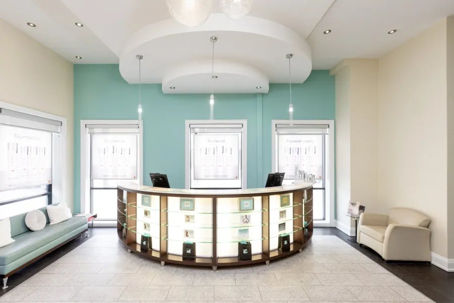 DLK on Avenue — clinic exterior and interior.