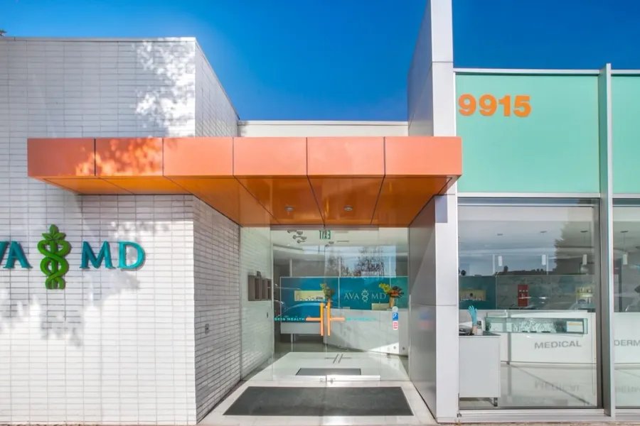 Ava MD — Beverly Hills — clinic exterior and interior.
