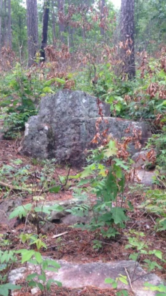 Photo of the headstone shaped rock 