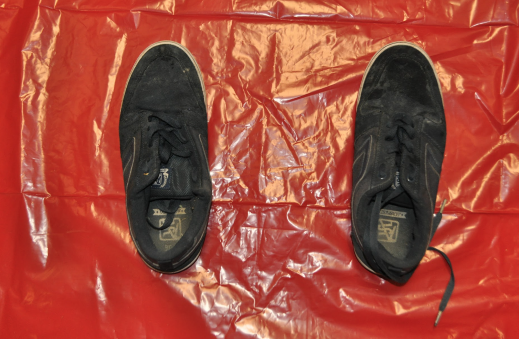 Stephen's shoes were still on his feet — with no loose laces — which is unusual for hit-and-run cases.
