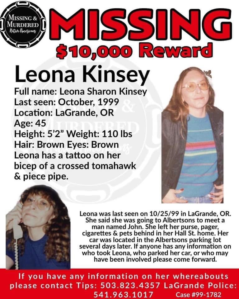Leona Kinsey Missing Person Flyer