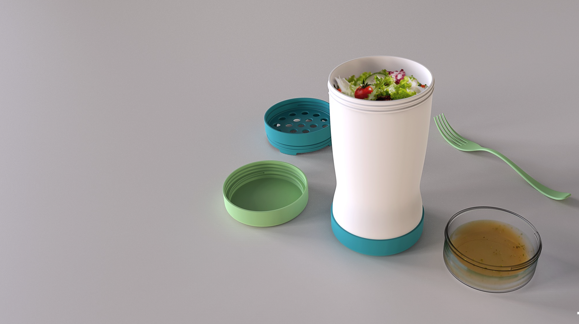 Salad Shaker and Lunch Box 