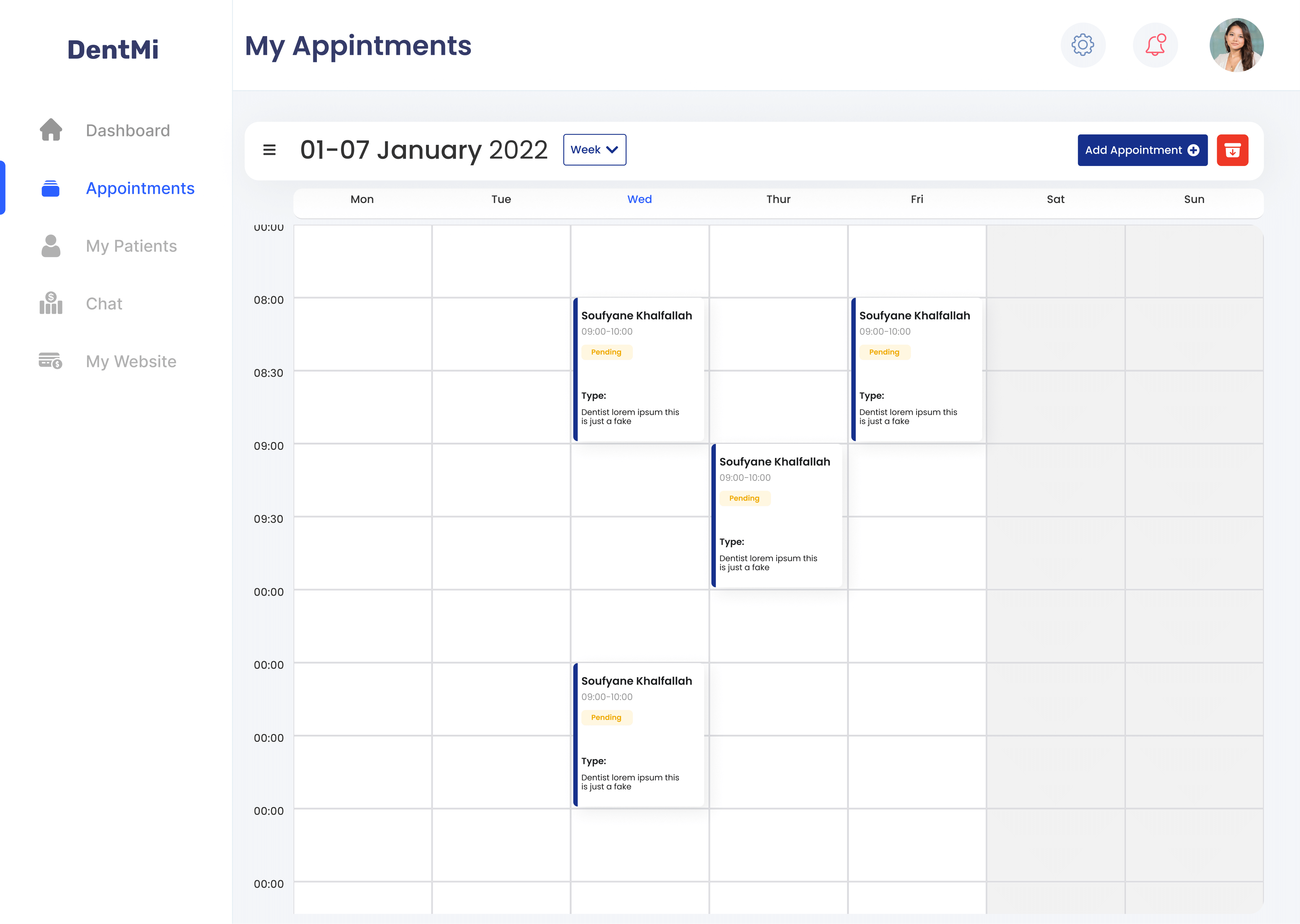DentMi Dentist Dashboard - Detail 2