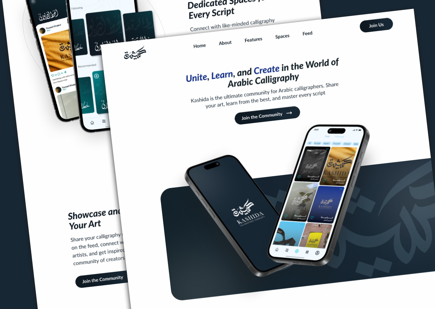 kashida App Landing Page Design
