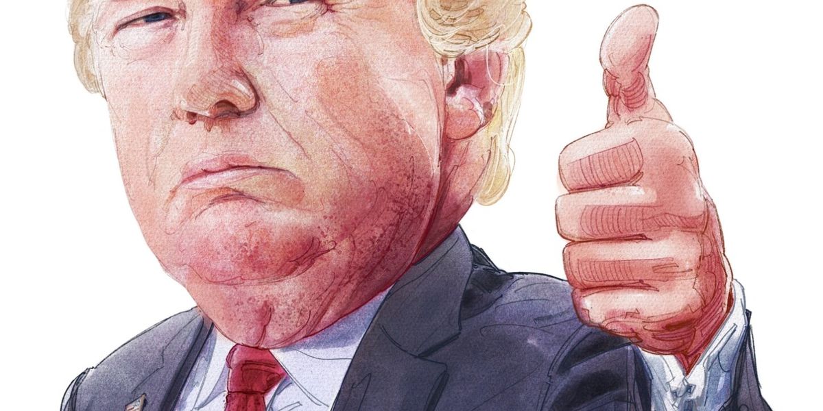 Лас Вегас хотын ойролцоо нүцгэн Трампын 13 метрийн хөшөөг суурилуулжээ