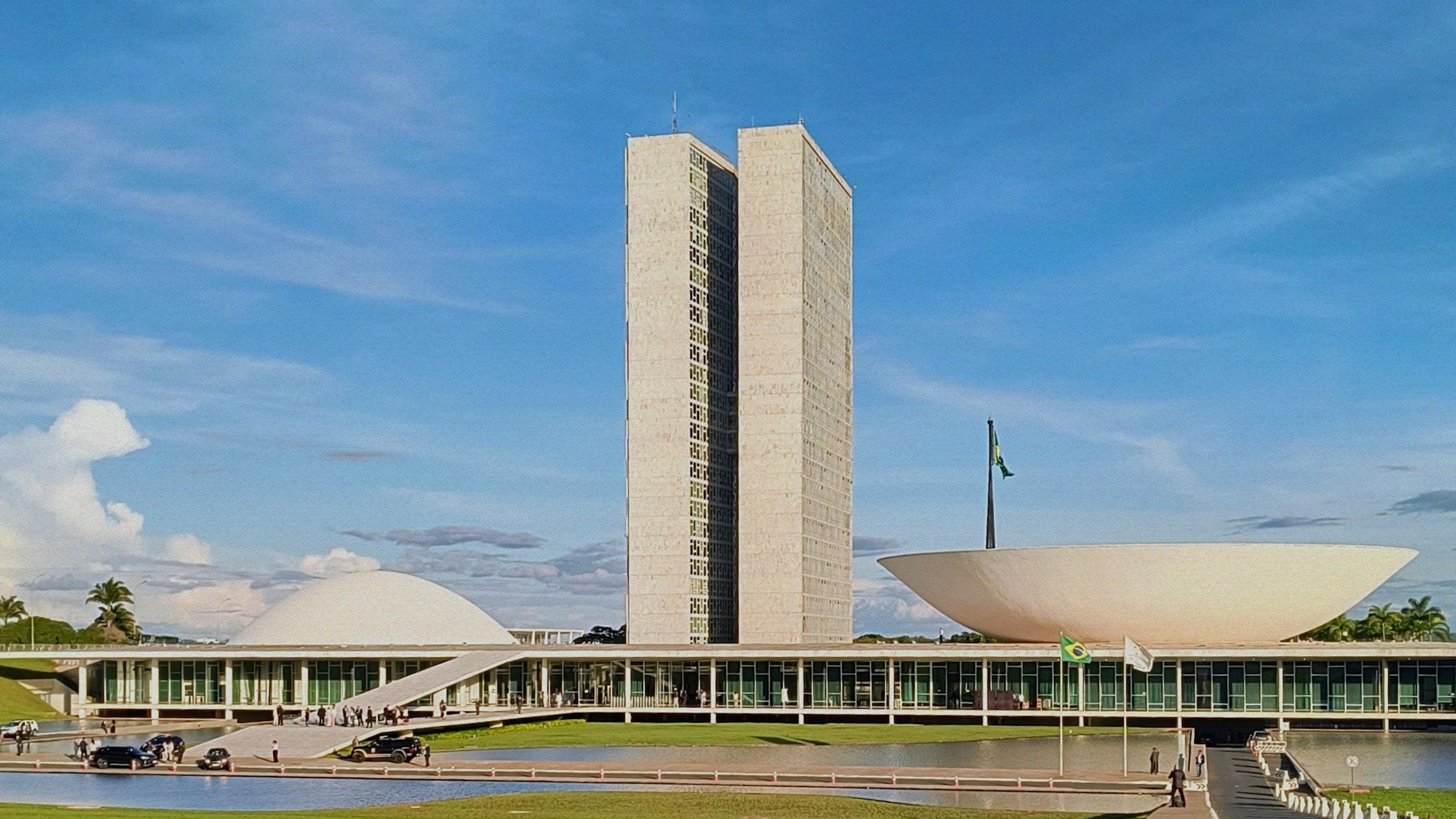 Modern building with a dome and a tall tower