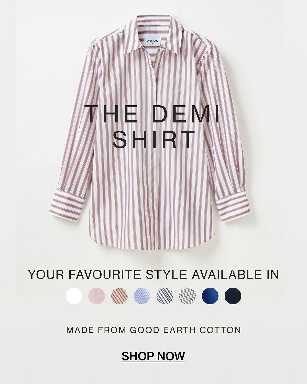 GOOD EARTH COTTON DEMI SHIRT