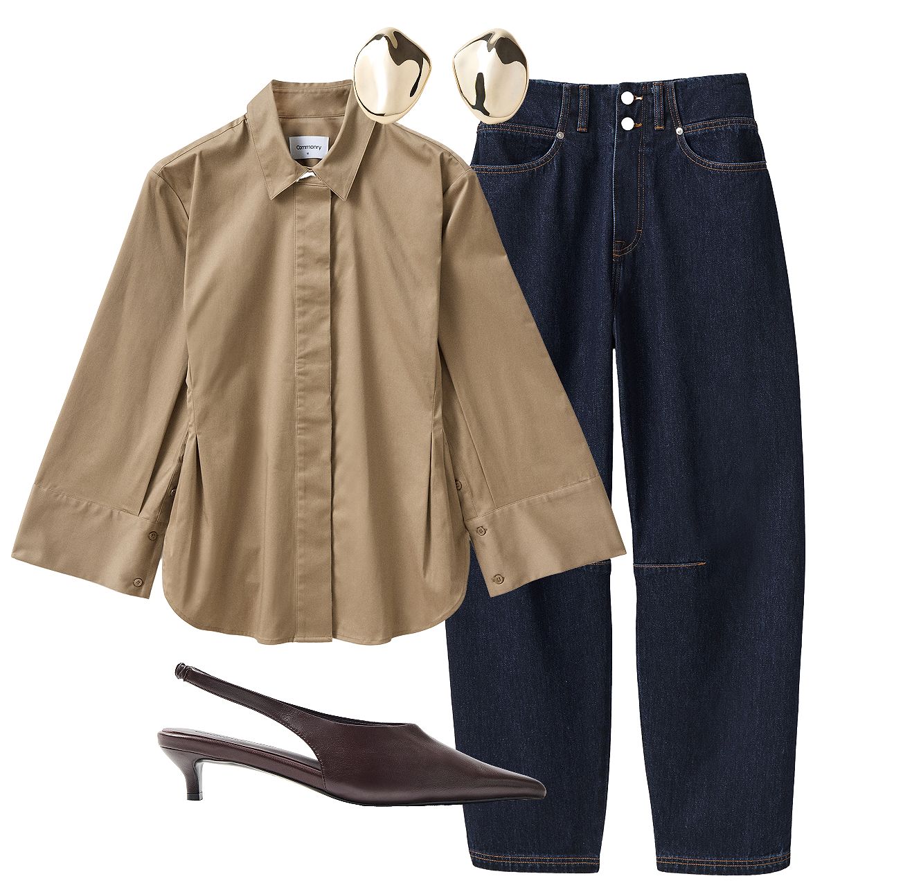 BARREL LEG JEAN AND CANDICE SHIRT