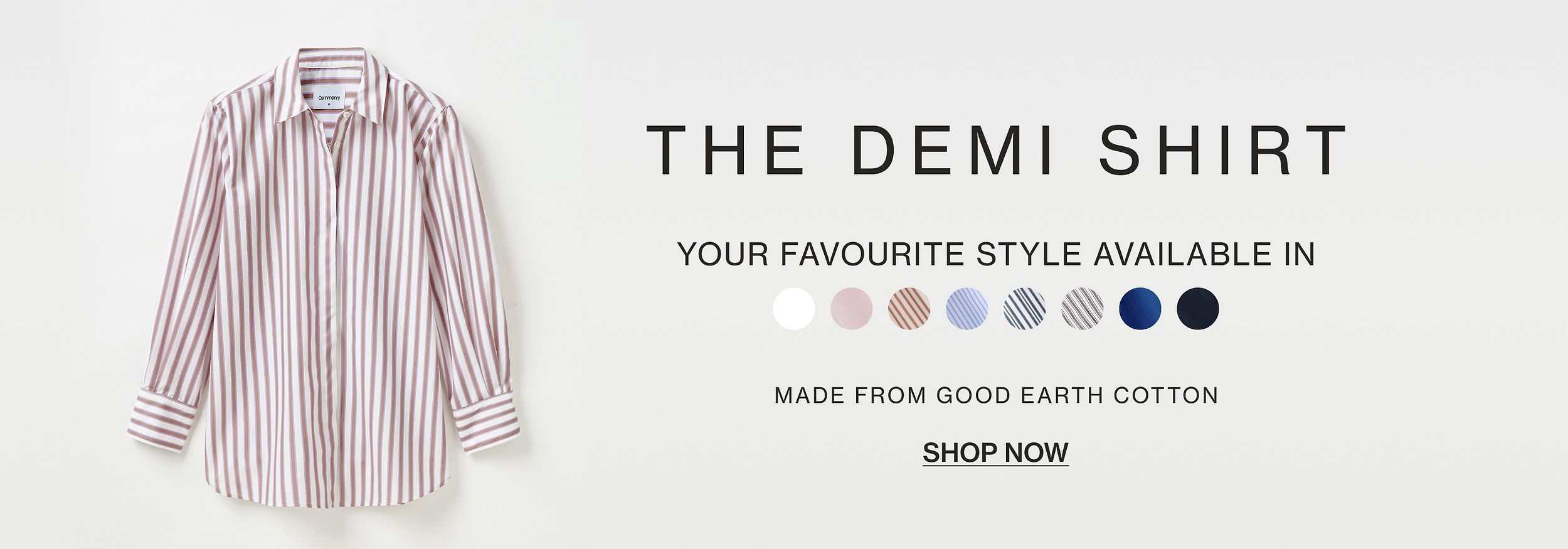 GOOD EARTH COTTON DEMI SHIRT