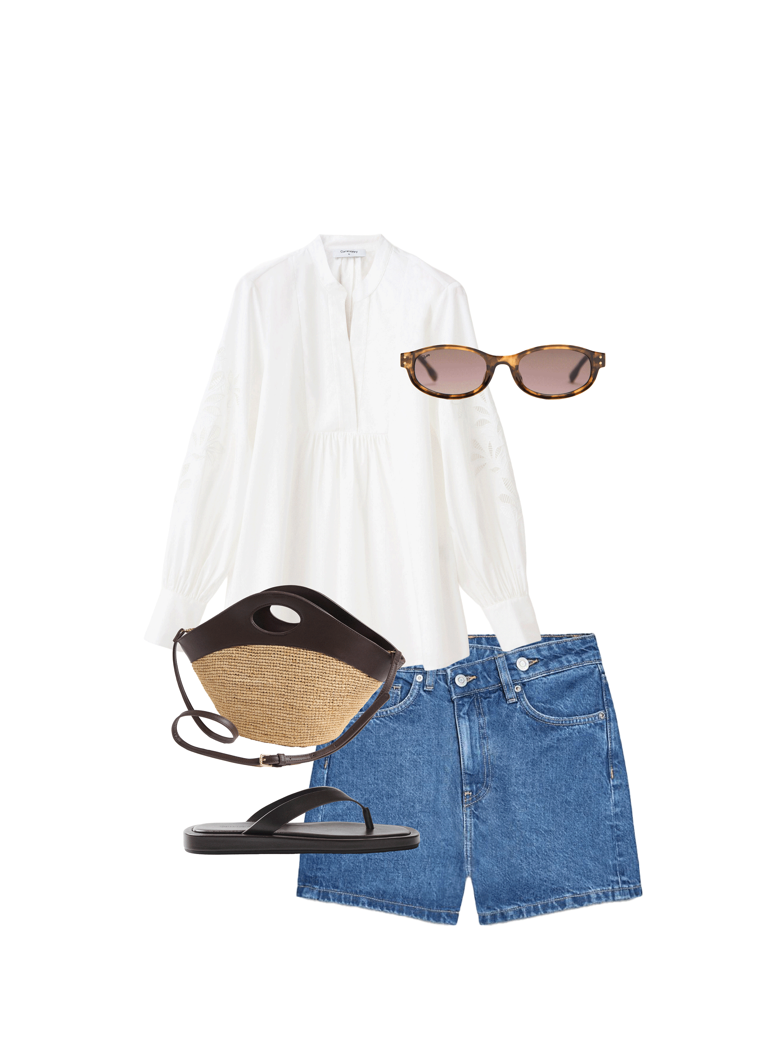 COMMONRY BRIENNA TOP AND DENIM SHORT 2025 NOVEMBER NEW