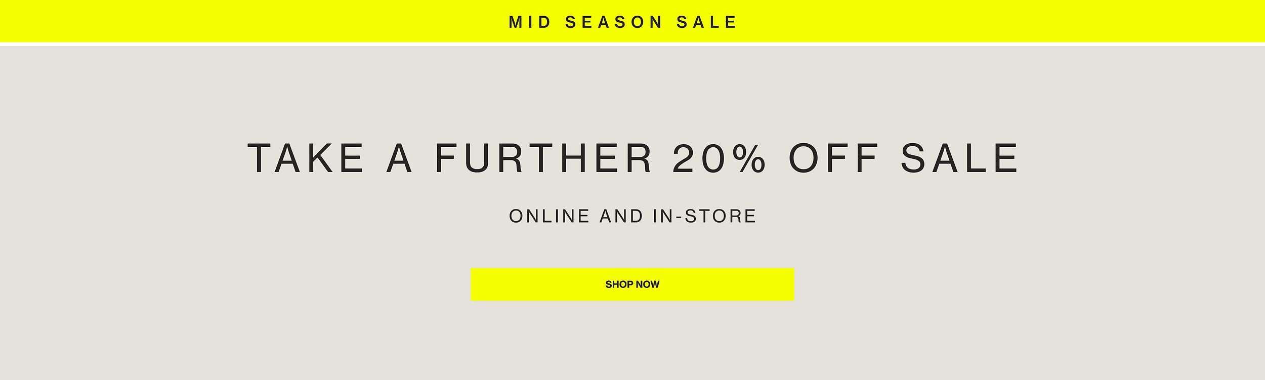 Take a further 20% off sale
