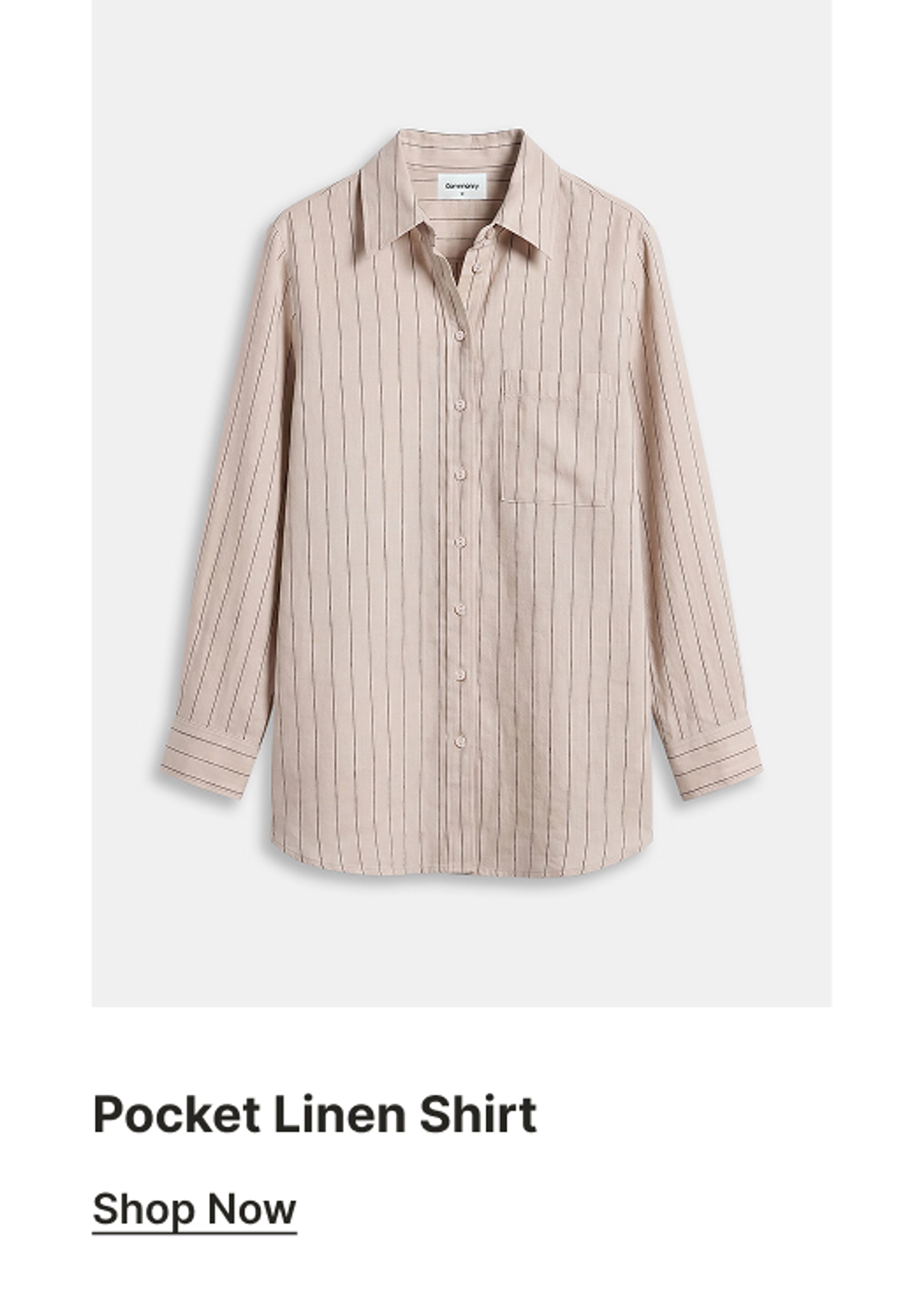 COMMONRY POCKET LINEN SHIRT