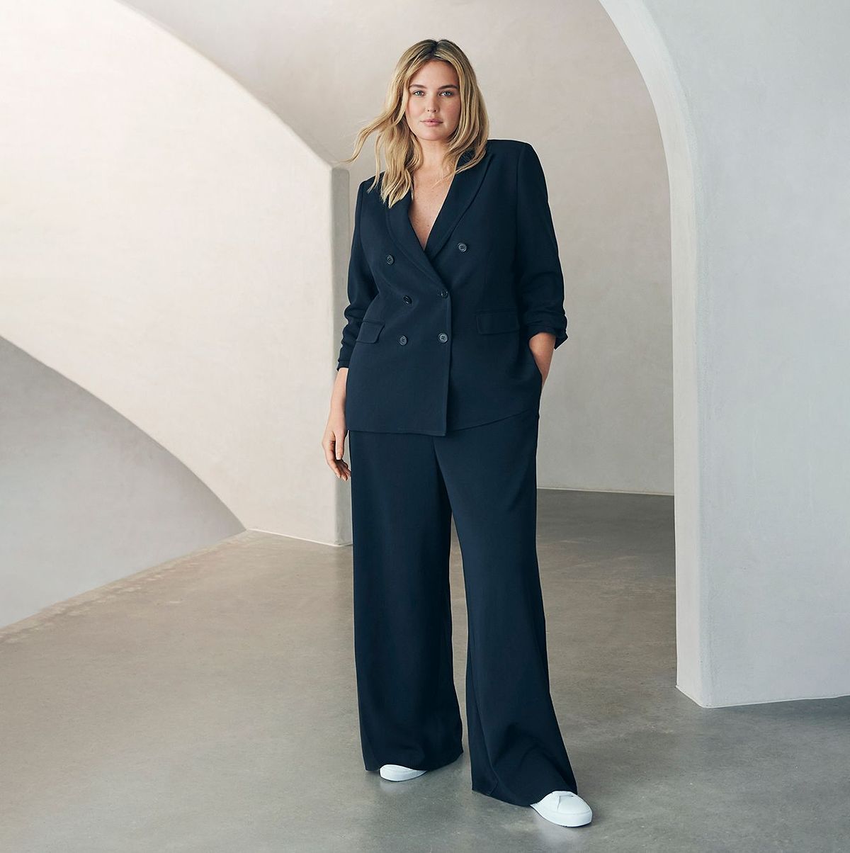 The Stretch Crepe Draped Trouser | Commonry